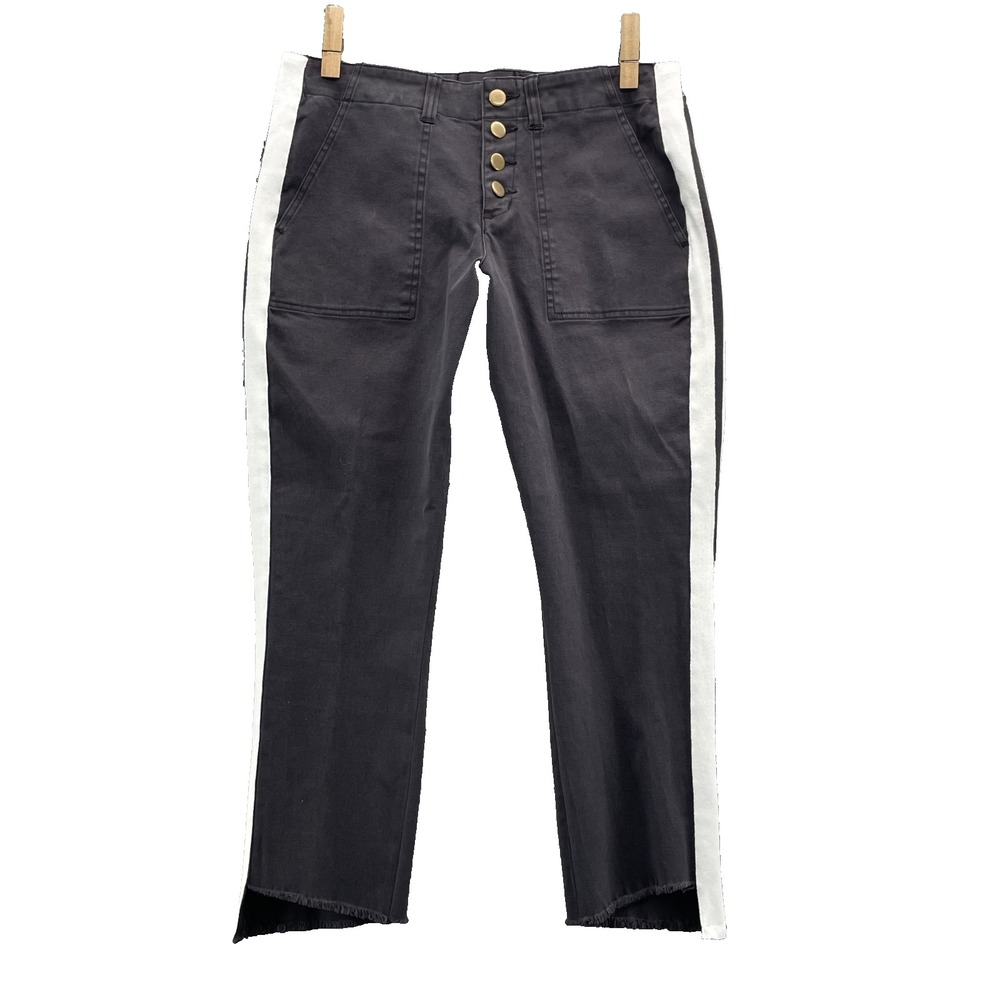 Pam & Gela Jeans Women 32x25* Side Stripe Utility Patch Pocket Biker Academia 90